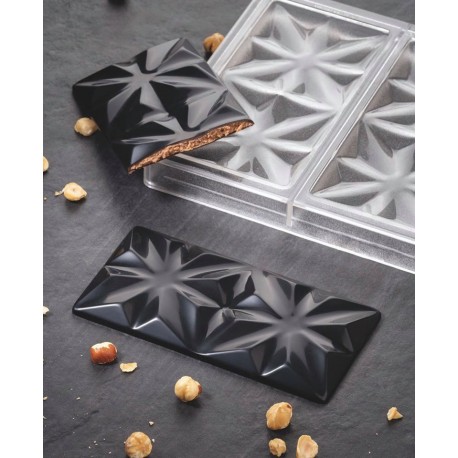 Polycarbonate Choco bar mould "Edelweiss" Pavoni