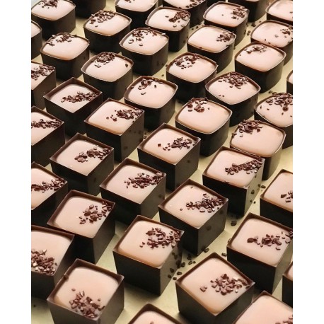 Molde de policarbonato para bombones  "estructura 1 leather" Chocolate World