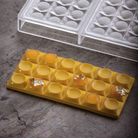 Polycarbonate Choco bar mould "Bricks" Pavoni