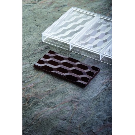 Polycarbonate Choco bar mould "Hexa" Pavoni