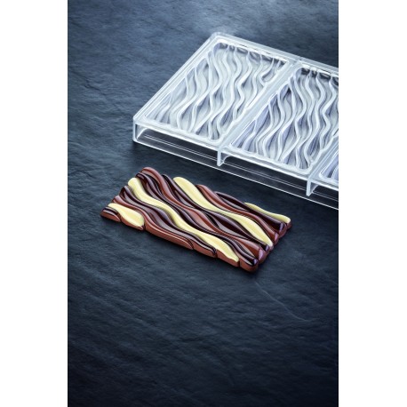 Polycarbonate Choco bar mould "Fluid" Pavoni