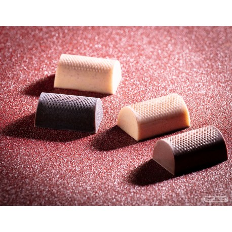 Chocolate mould "Buche with Grid" Chocolate World