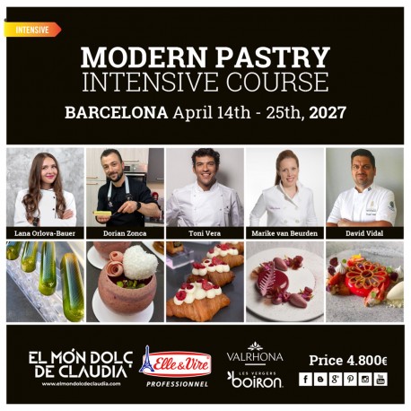 Curso intensivo presencial de Pastelería Moderna 14/04 al 25/04/27