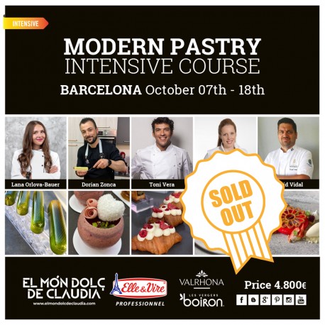 Curso intensivo presencial de Pastelería Moderna 07/10 al 18/10/26
