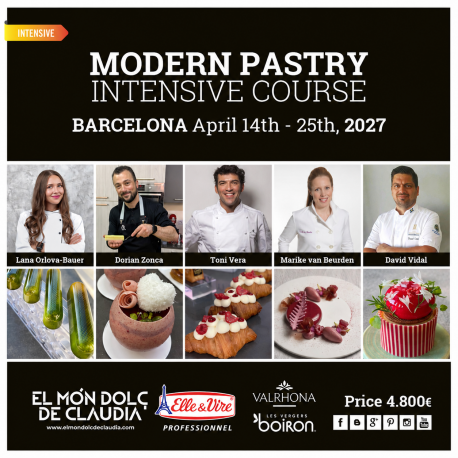 Curso intensivo presencial de Pastelería Moderna 14/04 al 25/04/27