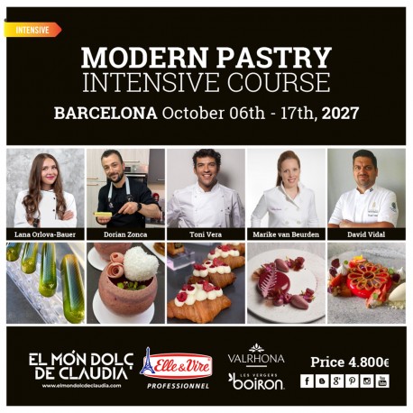 Curso intensivo presencial de Pastelería Moderna 06/10 al 17/10/27