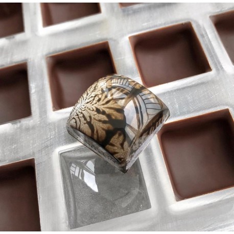 Molde de policarbonato para bombones Square Chocolate World